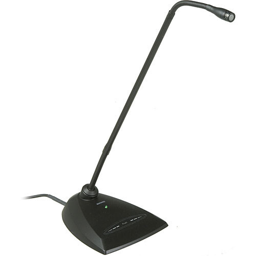 Shure MX418D/C desktop gooseneck microphone front view